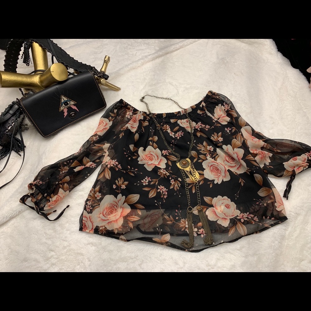 American eagle off shoulder boho top size S